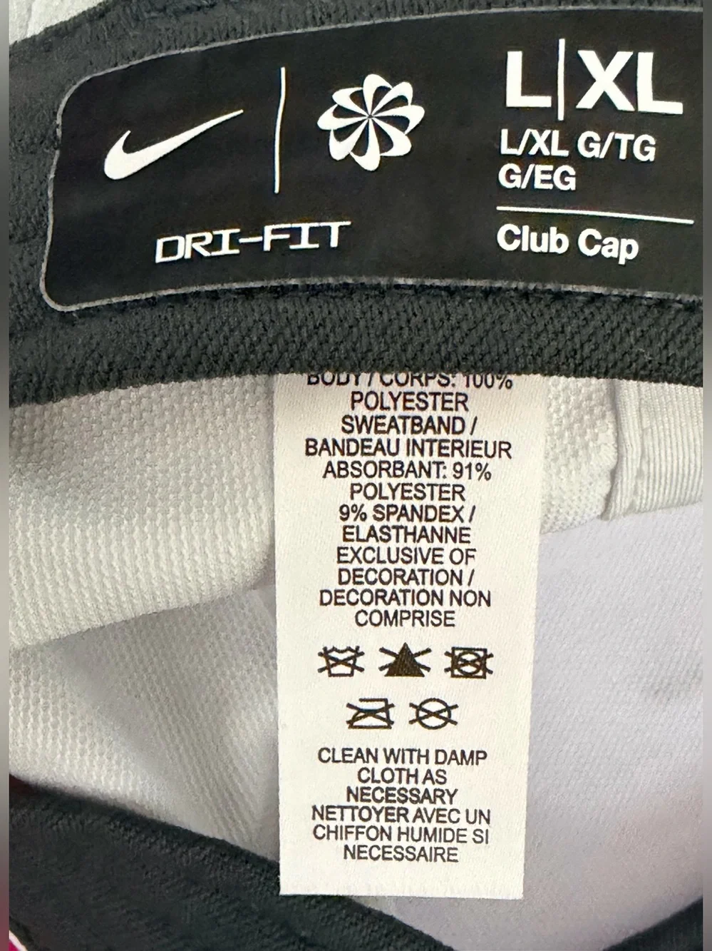 Nike Adult Unisex Light Gray Dri-FIT Club Structured Golf/Club Hat L/XL. NWT